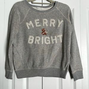 American Eagle Christmas Fleece Glitter Pullover